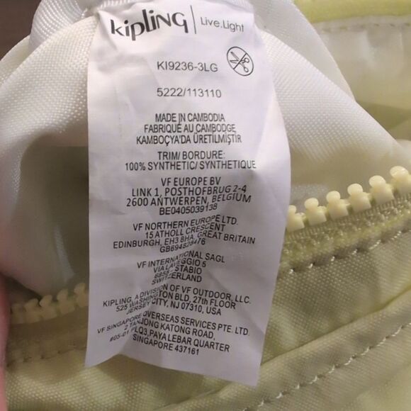 Kipling Chester Small Crossbody Shoulder Bag in Lime Green - Picture 8 of 16